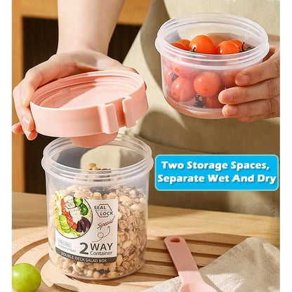 On-the-Go Breakfast Cups, Salad Cups, Yogurt & Cereal Parfait Containers, Overnight Oats Snack Jars, and Salad Dressing Holders